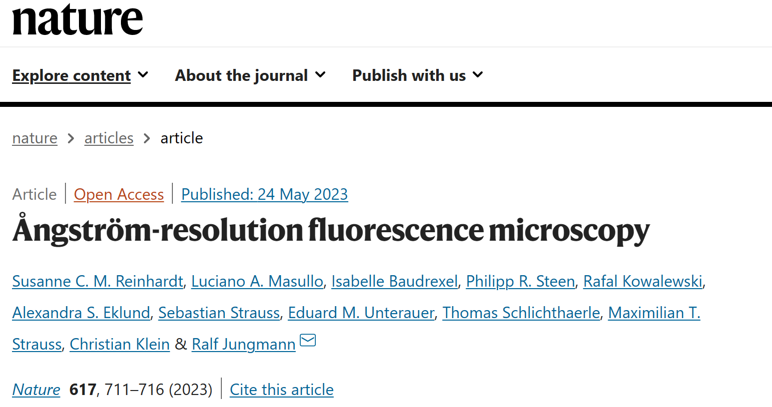 Nature-埃分辨率荧光显微镜